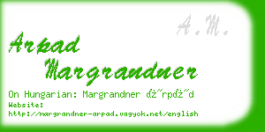 arpad margrandner business card